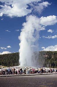 geiser, Yellowstone, Park, kracht van de natuur, fontein