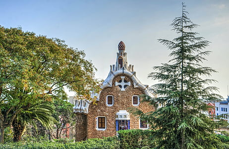 Gaudi, Güell park, arsitektur, Barcelona, Spanyol, Eropa, Landmark