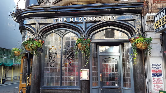 Bloomsbury užeiga, Londonas, Londono gatvės, Londono alinės, Architektūra, pastatyta struktūra, pastato išorė