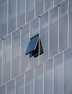 szklana fasada, Otwórz okno, szyba ze szkła, Biuro, Architektura, korporacyjne, biznes