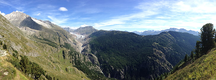 góry, Aletsch, piesze wycieczki