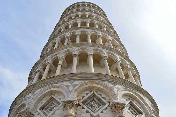 Pisa, Italia, Tower, Kalteva torni, historia, arkkitehtuuri, taivas