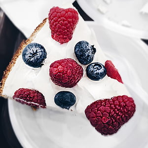 berry, blackberry, blueberry, cake, cream, delicious, dessert
