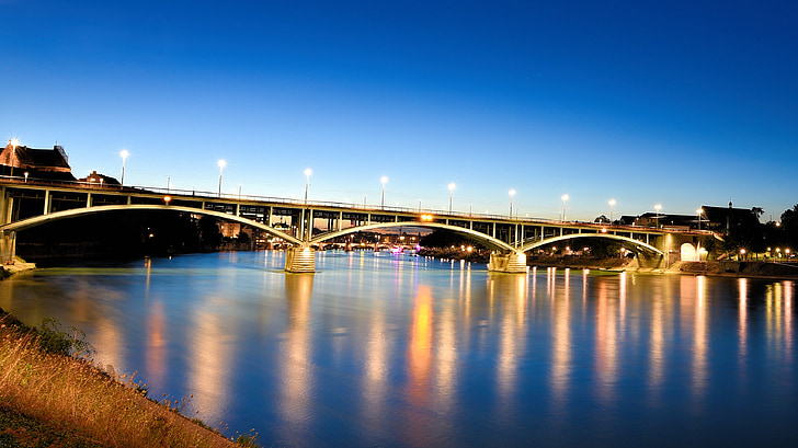 Basel, Sveits, Rhinen, Bridge