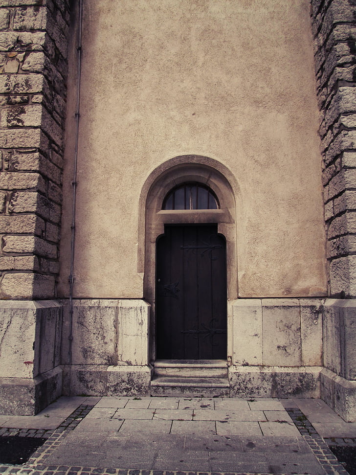 drzwi, Kościół, Architektura, wejście, religia, stary, budynek