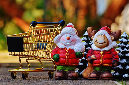 Ostoskori, joulu, ostokset, ostaa, Candy, vaunun, ostoslista