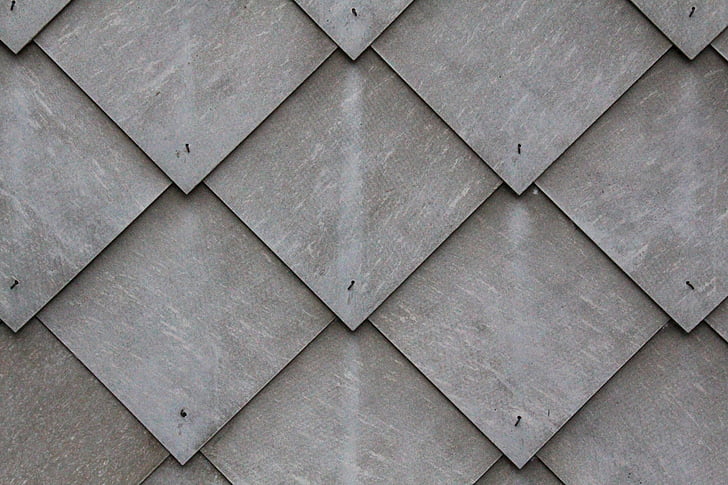 tile, slate, shingle, diamonds, grey, pattern, wall