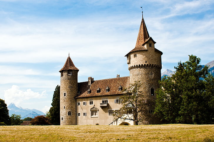 Castle, arkitektur, middelalderlige, befæstning, udvendig, Fairytale, historie