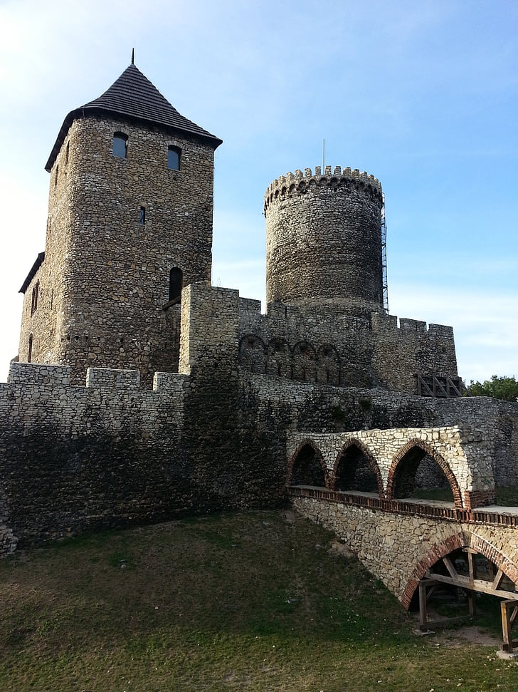 Bedzin, Castelo, Silésia, Polônia, Slask, arquitetura, pedra