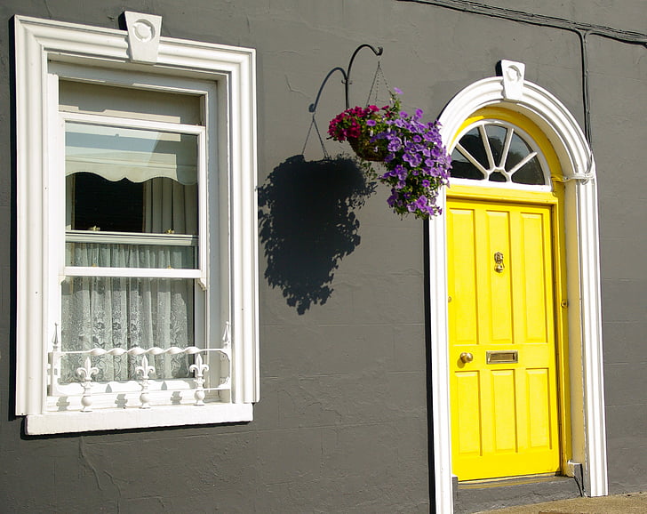 ireland, door, window, architecture