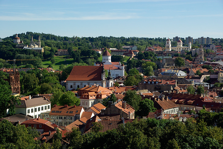 Lietuva, viļņa, baznīcas, katedrālē, pilsēta, vecais, vēsture