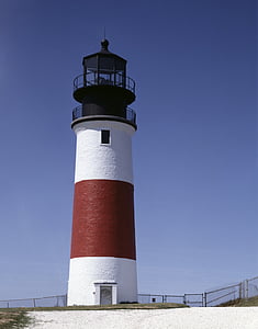 lighthouse, shore, coast, ocean, warning, coastline, navigation