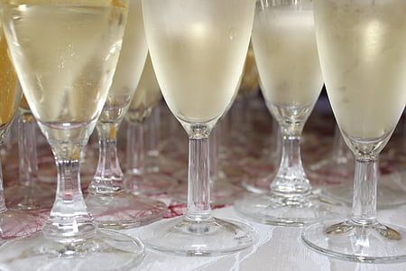 香槟杯, 香槟, 眼镜, 玻璃