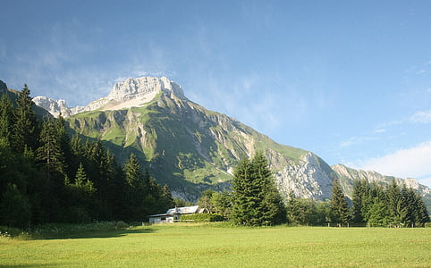 Alpe, Cluses, veliko bargy, gorskih, narave, evropskih Alp, poletje