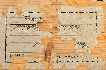 деревянный ящик, Старый, наклейка, Антиквариат, Текстура