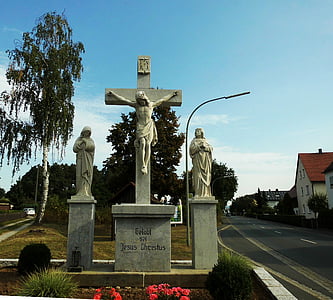 Hausen, Bavaria, krusts, Jēzus, simbols, Kristietība, ticības