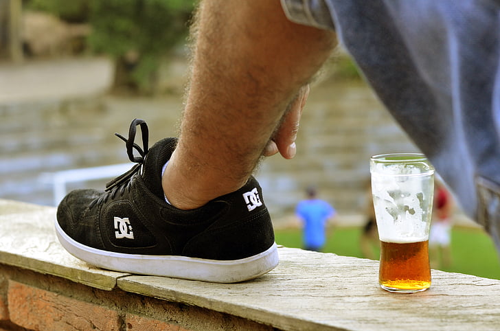 pivo, stopala, prijatelje, čevlji, DC, moški, noge