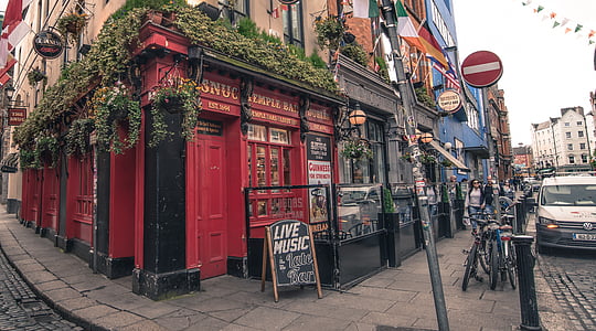 Pub, bar, cerveza, café, Dublin, bebida, Irlanda