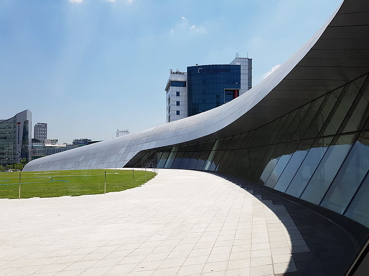 Dongdaemun ontwerp plaza, Republiek korea, gebouw, bouw, salrimteo, DDP, Zaha hadid