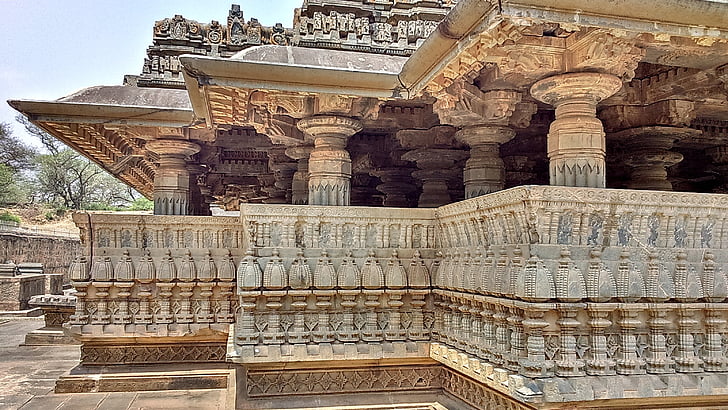 Temple, nagareswara, bankapur, site, historiske, archeoloical, religiøse