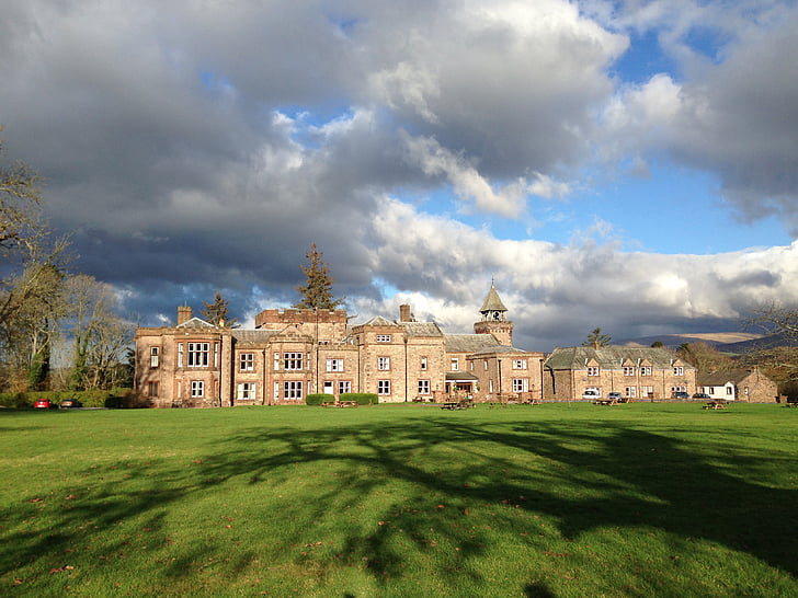 irton hall, country retreat, holiday, dramatic sky, architecture, famous Place, outdoors