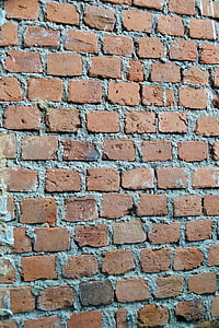 murstein, tekstur, vegg, gjerdet, beskyttelse, ikke pusset vegg, grov