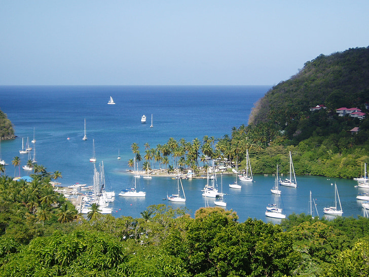 St lucia, Caribbean, giấc mơ, nước, tàu thủy