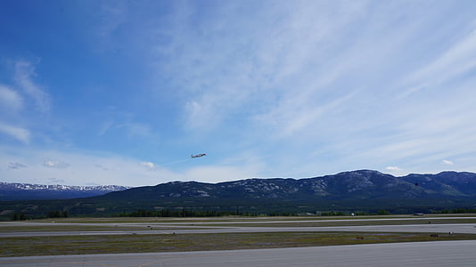 Whitehorse, Yukon, obloha, Kanada, sever, krajina