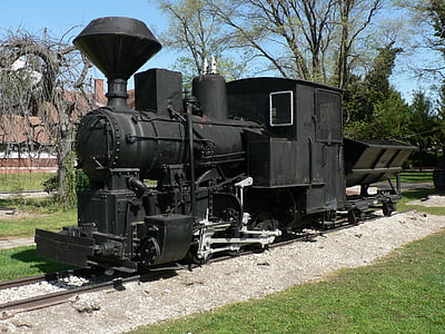 vieux, machine à vapeur, voie étroite, chemin de fer, transport, voie ferrée, train