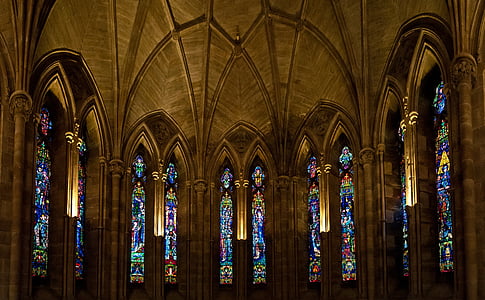 arches, architecture, art, building, cathedral, church, indoors