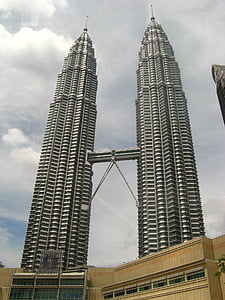 건물, 페트로나스 타워, pteronas, 말레이시아, 스카이 스크 래퍼