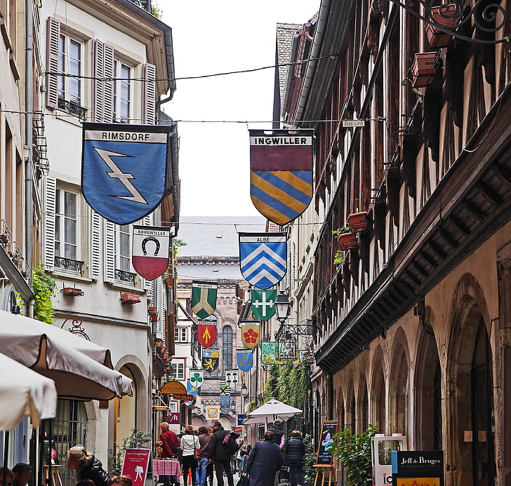 Strasbourg, Viini alley, Center, Cathedral square, paikallinen, Alsace, sellainen viini