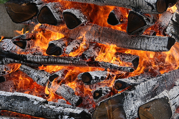 ogenj, plameni, pereč, lesa, vroče, toplote, rdeča