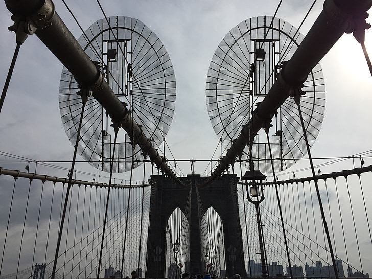 puente, Brooklyn, blanco y negro, nueva york