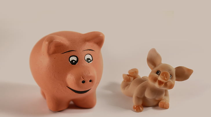 pigs, piglet, marzipan, luck, smile, satisfaction, cute