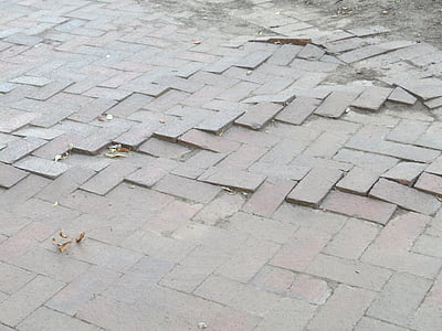 bricks, pavement, pattern, footpath, rough, walkway, outdoor