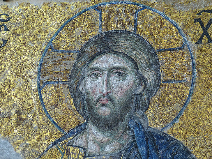 slika, mozaik, povijesno, starinski, kršćanstvo, vjera, Crkva