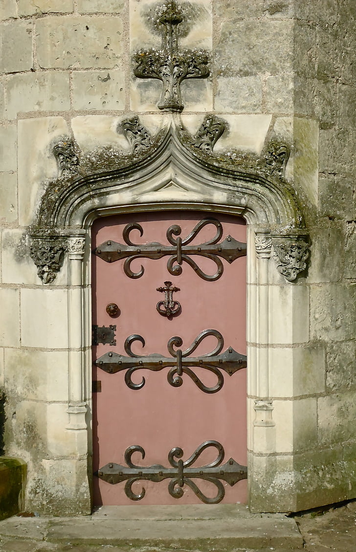 porta, ferro, Castell, Pierre, forjat, França, ex