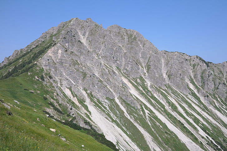 ponten, mountain, allgäu alps, alpine, mountains, flank, nature
