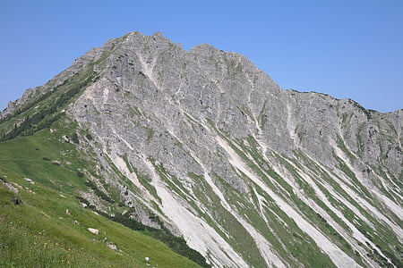 ponten, fjell, Allgäu-Alpene, alpint, fjell, flanke, natur