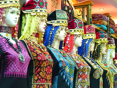 Amman, Jordanie, vêtement, Orient, voile, poupée, Islam