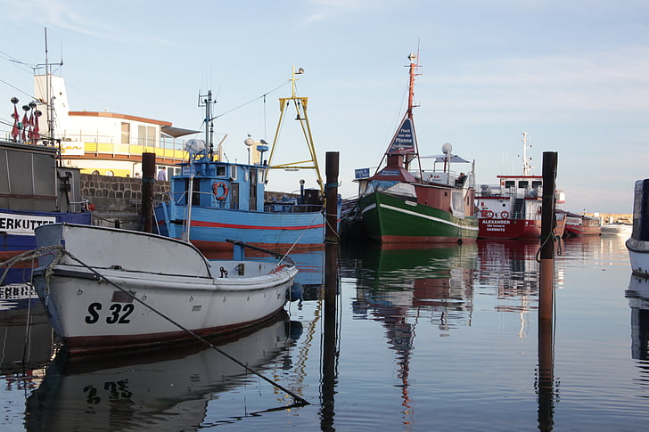 Rügen, more, vode, čizma, brodovi, luka