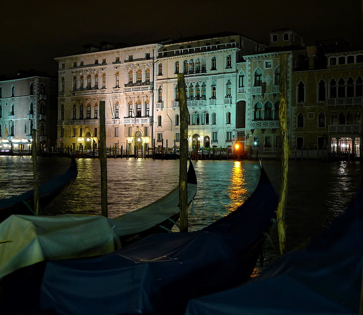 Wenecja, Włochy, łodzie, Architektura, fasady, canal Grande, kanał
