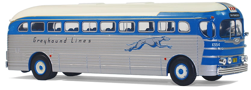 gmc, pd-3751, greyhound lines 1947, usa, collect, hobby, vintage car