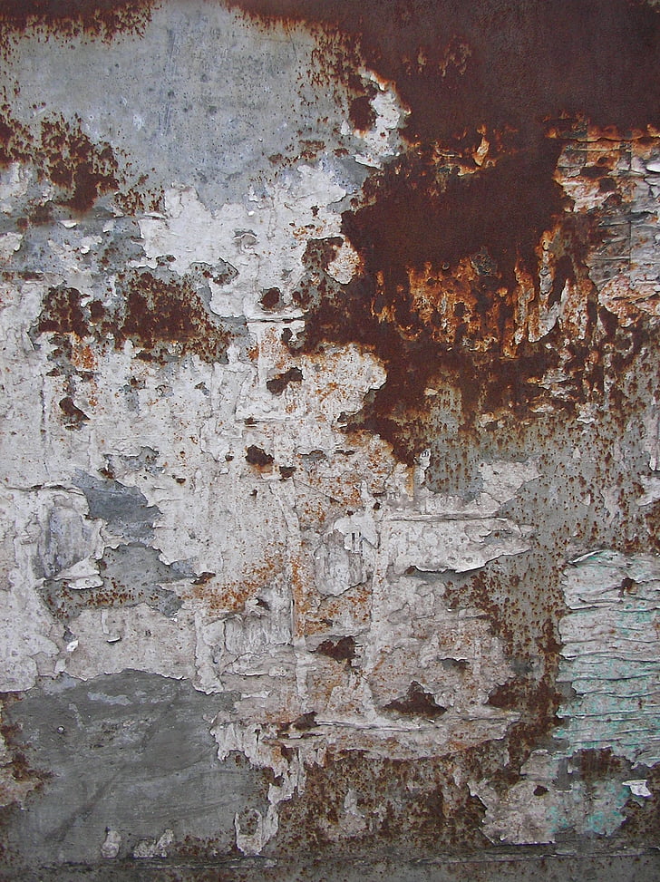 rustfritt, farge, gamle, vegg, fnugg, forfall, struktur