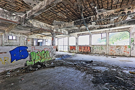 portugal, lisbon, hdr, ruin, industry, abandoned