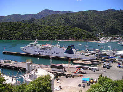 New Zealand, port, skib, boot, Sydøen