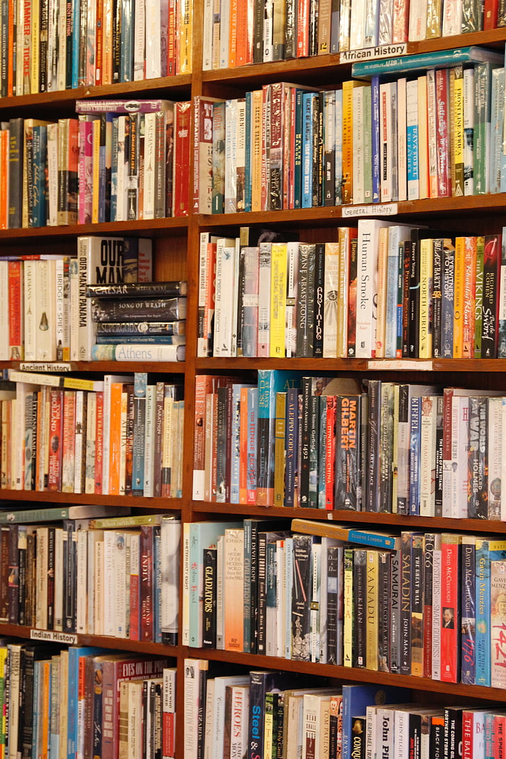knjige, knjižne police, branje, knjiga, zbirka, dogovor, knjižnica