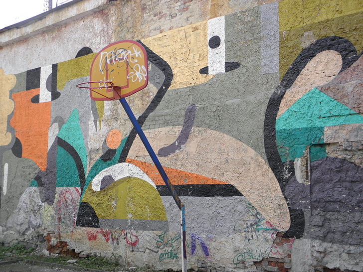 graffiti, utca, Street art, épület