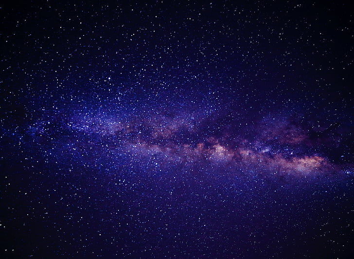 Galaxy, telpa, daba, debesis, mākoņi, naktī, Zvaigznāji